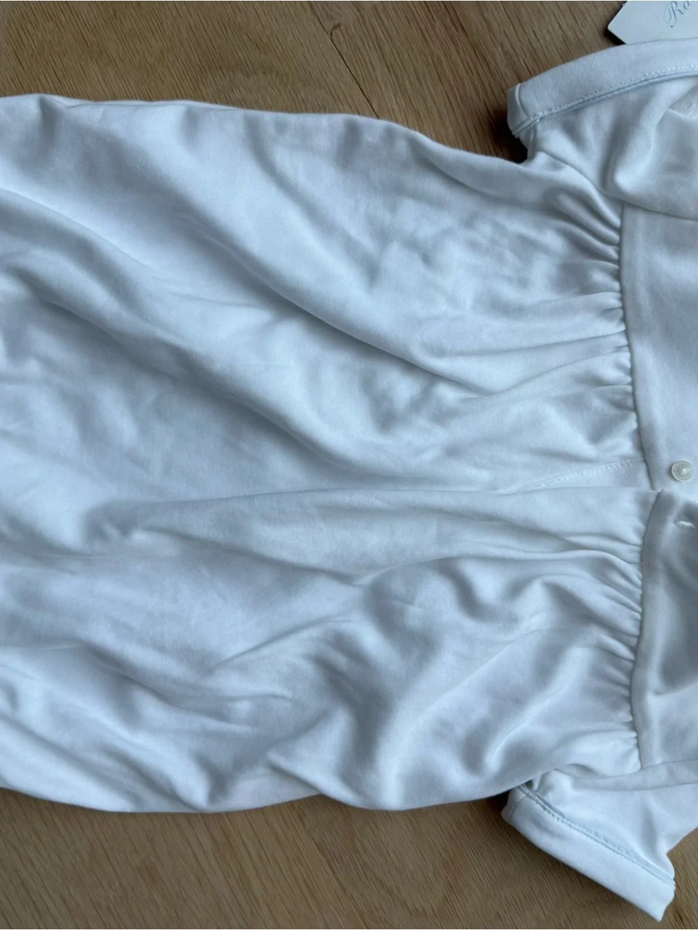 Ralph Lauren White Smocked One-Piece
